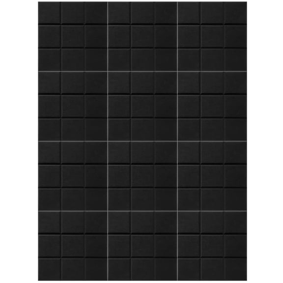 12 Pcs Nine-Grid Felt Wall Panels,Black Cork Board Set with Full Back Adhesive, Repositionable,Easy Install, Noise Reducing,Push Pin Friendly (12x12 in/30x30 cm)
