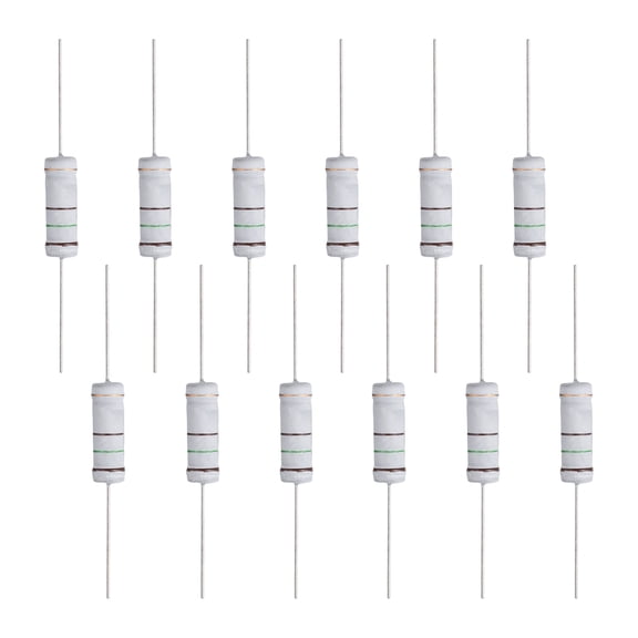 12 Pcs 150 ohm Resistor 5 Watt Metal Film Fixed Resistor for Breadboard and DIY Electronics