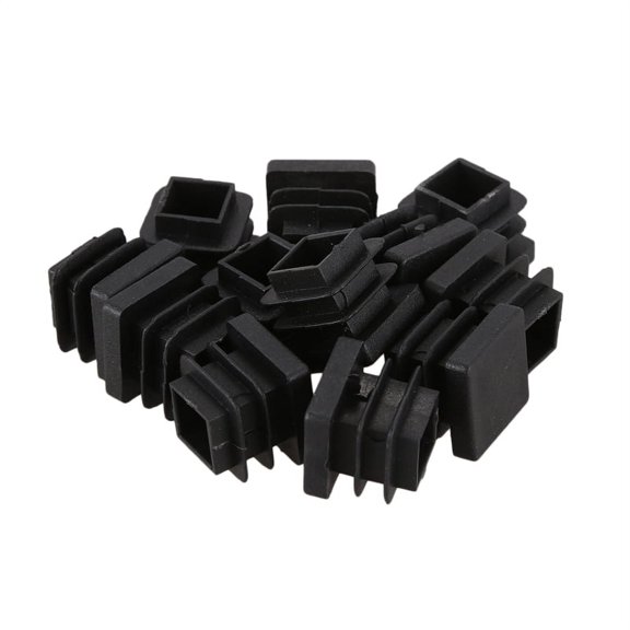12 Pcs 15mm x 15mm Plastic Square Caps Tube Pipe Inserts End Blanking G13874