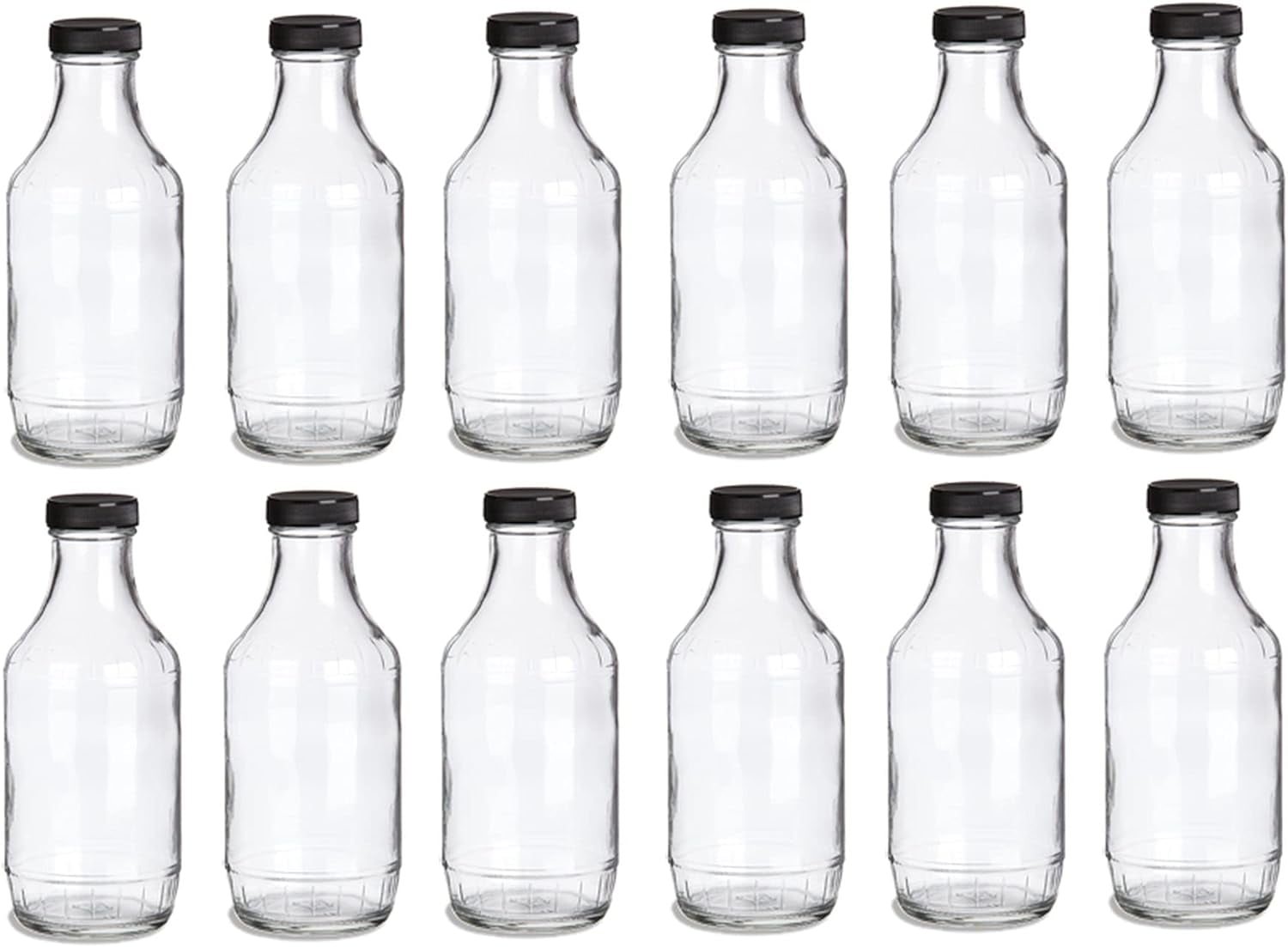 12 Pcs 16 Oz Glass Decanter Bottles For BBQ, Decanters, Sauces