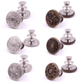 thumbnail image 1 of 12 Pcs 17mm No Sew Instant Buttons Jeans Buttons Replacement Detachable Pants Button Pins Removable Metal Button to Extend or Reduce Pants Waist Size, 1 of 8