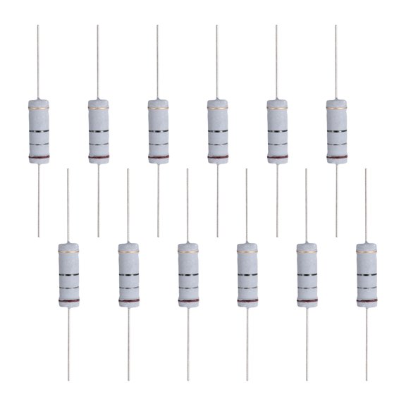 12 Pcs 18 ohm Resistor 5 Watt Metal Film Fixed Resistor for Breadboard and DIY Electronics