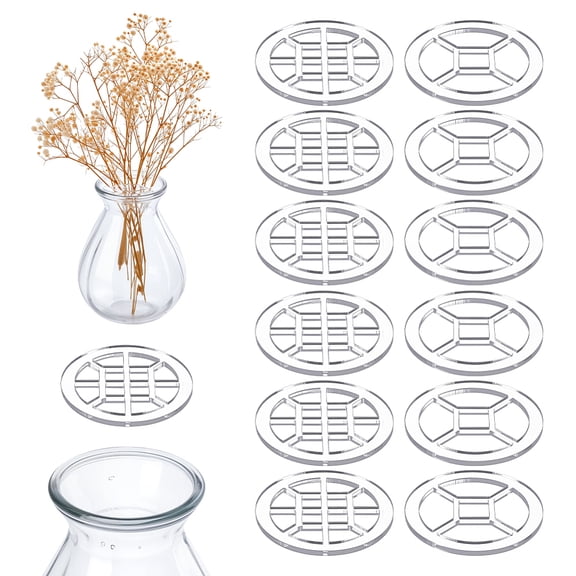 12 Pcs 2 styles Mason Jar Propagation Topper Insert Plant Organizer Lid with Grid Flowers Cutting Lid for Desks and Homes