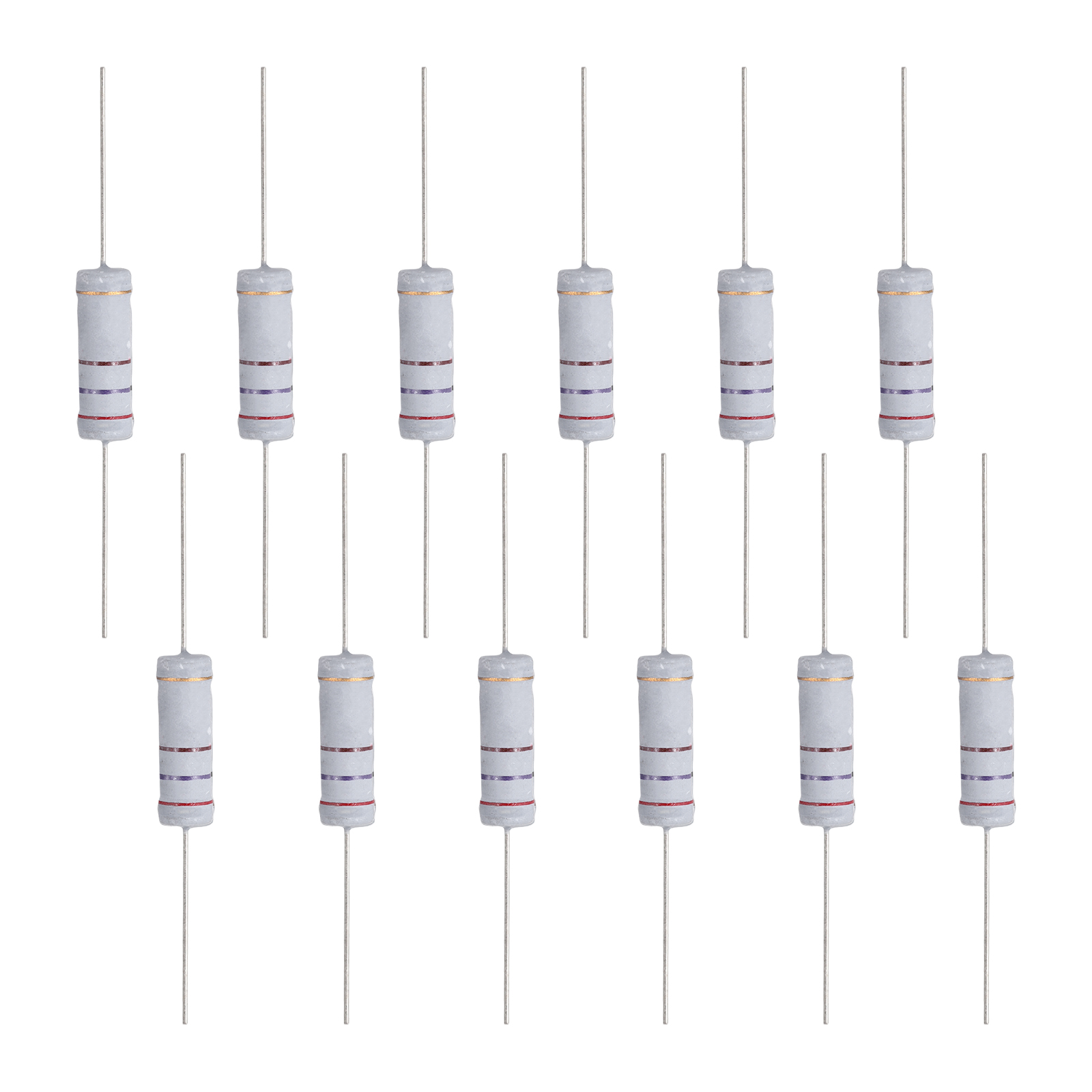 12 Pcs 270 ohm Resistor 5 Watt Metal Film Fixed Resistor for Breadboard ...