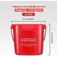 thumbnail image 1 of 12 Pcs 3 Quart Cleaning Bucket Red Small Sanitizing Square Bucket for Home Office Commercial Use, 1 of 6