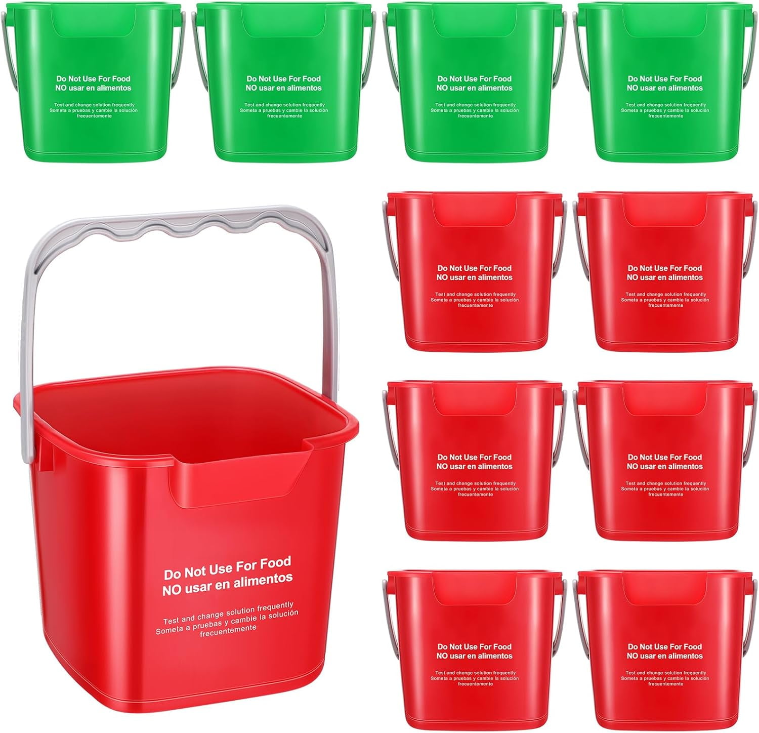 12 Pcs 3 Quart Cleaning Bucket Small Sanitizing Square Bucket Detergent