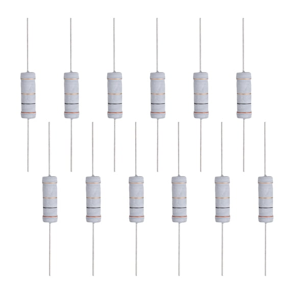 12 Pcs 3 ohm Resistor 5 Watt Metal Film Fixed Resistor for Breadboard and DIY Electronics