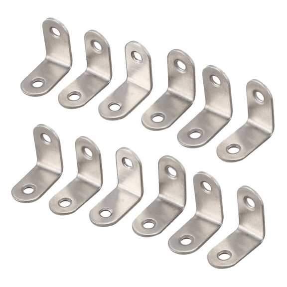12 Pcs 30X30mm Metal Corner Brace Joint Silver,12 x Angle Brackets,Silver