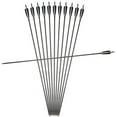 thumbnail image 1 of 12 Pcs 34 Inches Archery Carbon Arrows Spine 500 Practice Hunting  with Turkey Feather and Removable Tips, 1 of 3