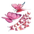 thumbnail image 1 of 12 Pcs 3D Butterfly Wall Decals Pink 4 Sizes Removable Self-Adhesive Stickers for Girls Bedroom Nursery Decor, 1 of 6