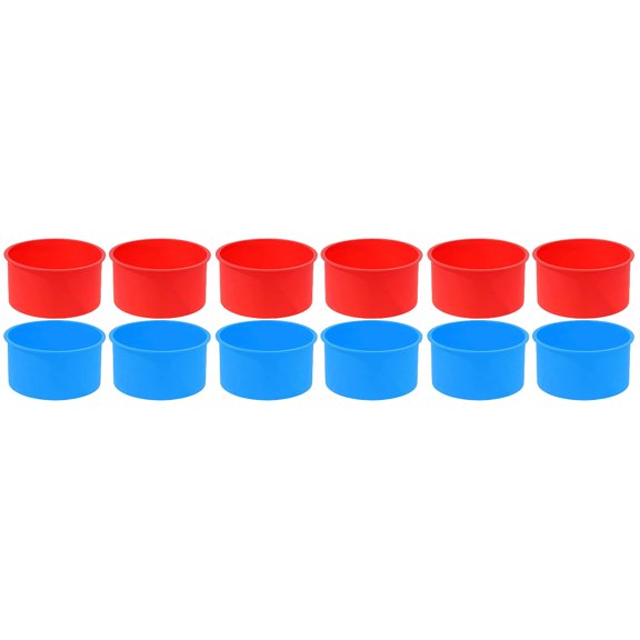 12 Pcs 4 Inch Silicone Baking Molds Nonstick Cake Pan Candy Mousse Cheese Tray for Baking and Epoxy Resin Crafts