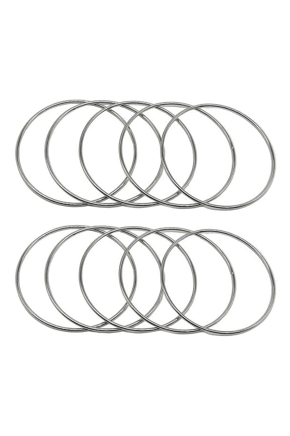 12 Pcs 4 Inch Silver Metal Rings Hoops Macrame Ring for Dream Catchers, Macrame and