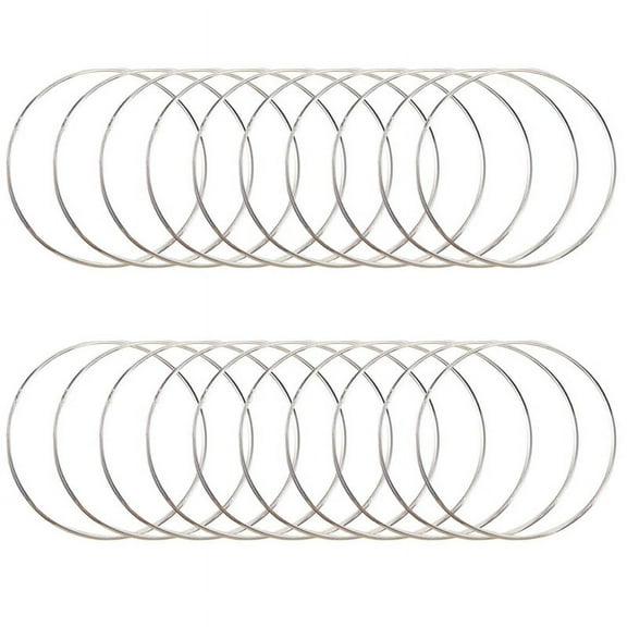 12 Pcs 4 Inch Silver Metal Rings Hoops Macrame Ring for Dream Catchers, Macrame and DIY Crafts