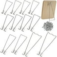 thumbnail image 1 of 12 Pcs 4 Styles Photo Frame Easel Back Stand Iron Photo Bracket Platinum Picture Frame Easel with 30 Pcs Screws Frame Back Support Tabletop Picture Stand Accessory DIY, 1 of 9