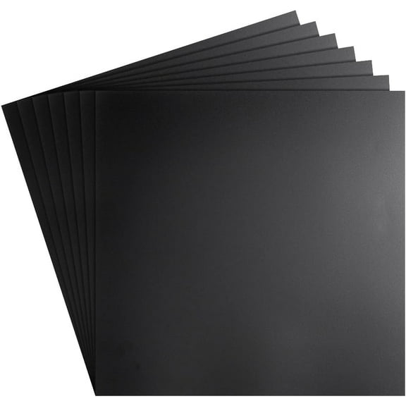 12 Pcs 4 mil Blank Stencil Sheets 11.8x11.8 Inch Reusable Plastic Sheet Stencil Making Sheet Blank Template Material for Vinyl Cutting Opaque Black Black
