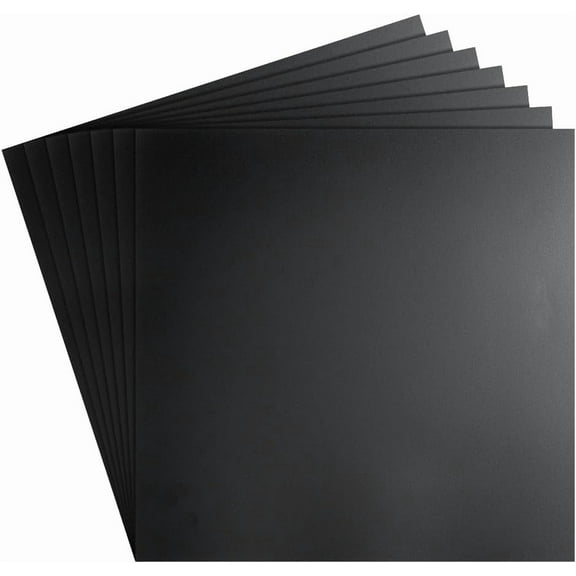 12 Pcs 4 mil Blank Stencil Sheets 11.8x11.8 Inch Reusable Plastic Sheet Stencil Making Sheet Blank Template Material for Vinyl Cutting Opaque Black for diy