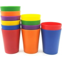 12 Pcs 5.5 oz Plastic Reusable Cups Colorful Kids Cups for Party Favors Small Reusable Toddler Tumblers for Kids Drinking Unbreakable Plastic Tumblers for Party Events School Supply