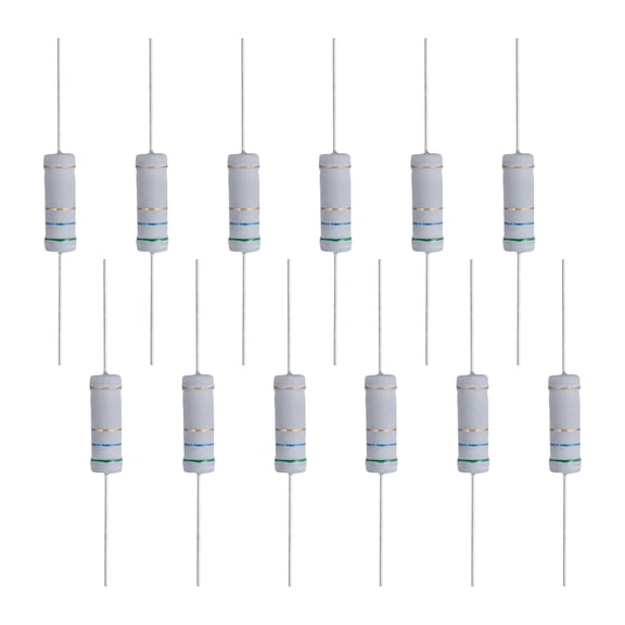 12 Pcs 5.6 ohm Resistor 5 Watt Metal Film Fixed Resistor for Breadboard and DIY Electronics