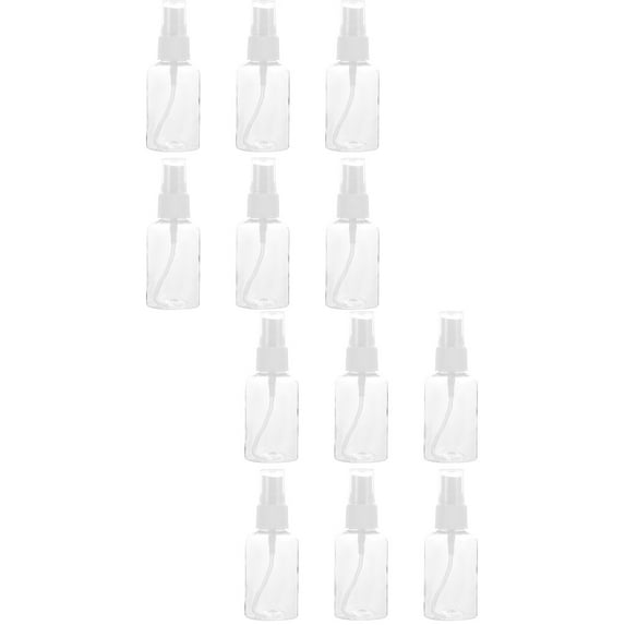 12 Pcs 50ml Empty Plastic Sample Bottle Container Jar Pot Vial with Lid Perfect for Emollient Water Shower Gel Emulsion (Caps for Ramdom Color)