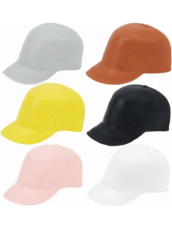 12 Pcs 6 Colors Miniature Baseball Caps Mini Crafts Hats Costume Outfit Accessories for DIY Crafts Decorate
