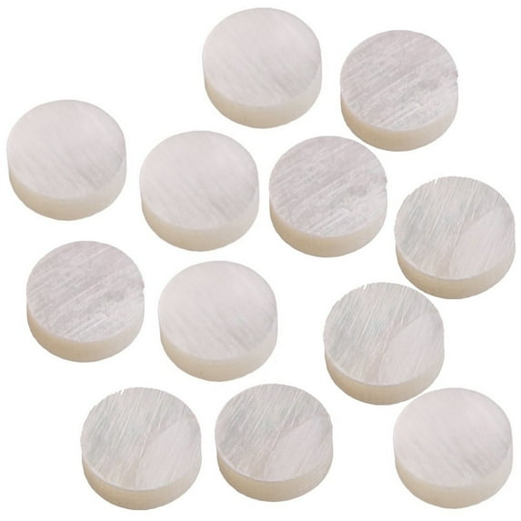 12 Pcs 6MM White Mother of Pearl Inlay Dots Tone Point Guitar Fretboard Accessory