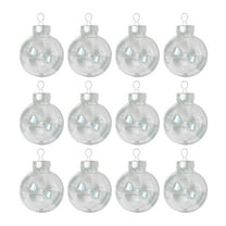 12 Pcs 6cm Clear Plastic Fillable Ornament Balls - DIY Christmas Craft Decoration