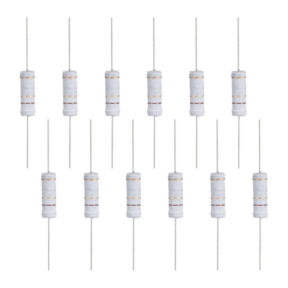 12 Pcs 9.1 ohm Resistor 5 Watt Metal Film Fixed Resistor for Breadboard and DIY Electronics