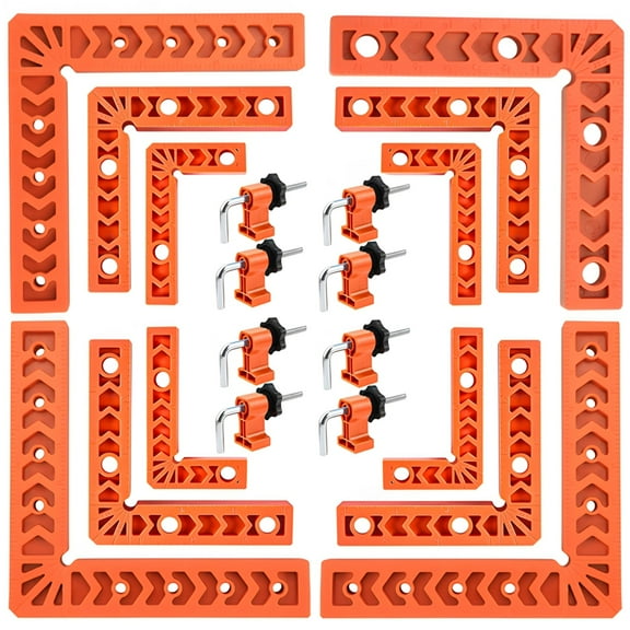 12 Pcs 90 Heavy Duty Corner Clamps Set for Woodworking, Adjustable Right Angle Clamps, High-Strength ABS Material, Ideal for Woodworking Projects and Precise Angle Fixing
