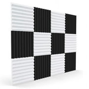 72 Pack Acoustic Panels for Walls, 1 x 12 x 12 Wedge Sound Absorbing,  Foam Noise Canceling for Studio Recording, Home Office