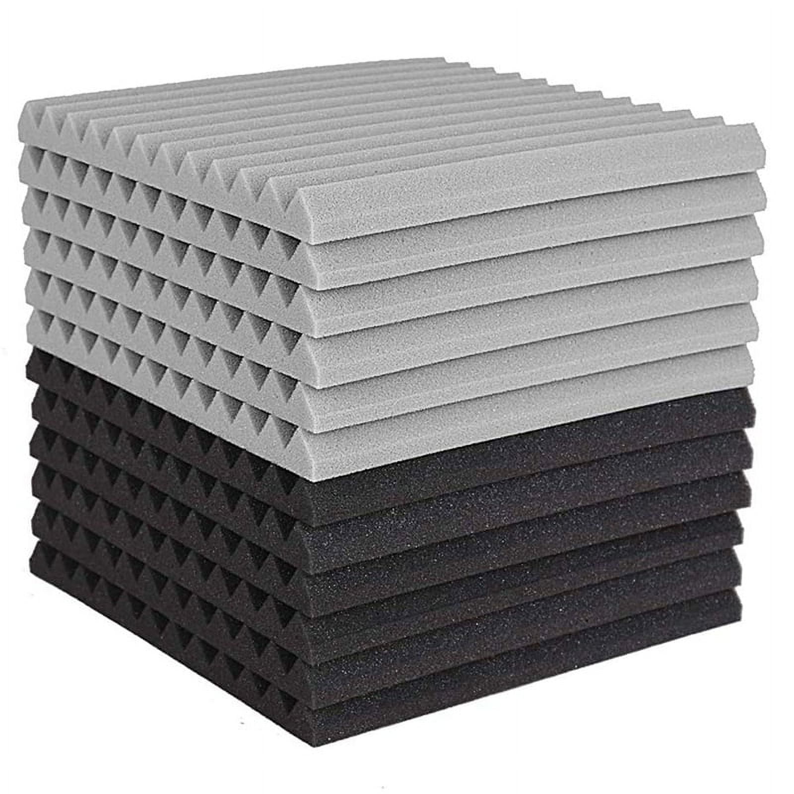 12 Pcs Acoustic Foam Board, Wedge Tile,Acoustic Foam Soundproof Pyramid