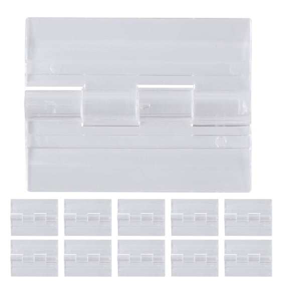 Homoyoyo Clear Acrylic Hinge for Cabinets and Boxes Easy Installation 12Pcs
