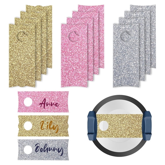 12 Pcs Acrylic Name Plates Water Cup Personalized Name Plates Blank Name Plate Tag Cup Label Accessories 40 Oz Cups