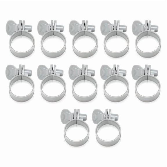 12 Pcs Adjustable Plastic Hose Clamps for Above Ground Swimming Pool Key Hose Clamps Filter Pump Connector Clips