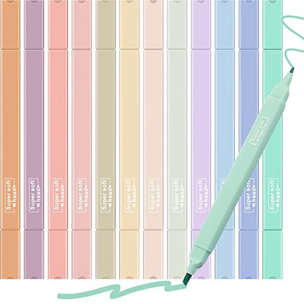 YIZOCENGUO Highlighters Assorted Colors, 12 Highlighters with Base, Bible  Highlighters, Aesthetic Highlighters, Chisel Tip Marker Pen, for Adults  Kids