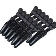 12 Pcs Alligator Clips for Hair Styling Matte Alligator Crocodile Clips for Women Hair SectioningBlack