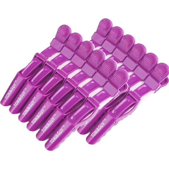 12 Pcs Alligator Clips for Hair Styling Matte Alligator Crocodile Clips for Women Hair Sectioning(Purple)