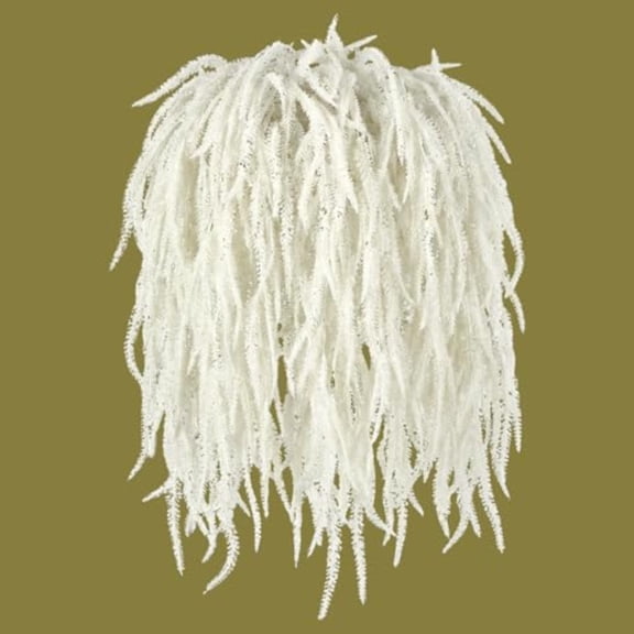 12 Pcs Amaranthus Artificial Flower Hanging Amaranthus Faux String of Pearls Plant Wall Hanging Decor for Wedding Floral Arrangement Home Garden Party Supplies White24 Inch