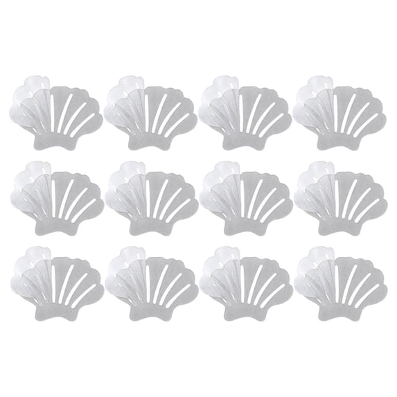 12 Pcs Anti-Slip Shower Stickers, Strong Adhesive Shell Shaped Safety Anti-Slip Decals, Easy to Use Waterproof Anti Slip Shower Stickers for Bath Tubs, Pool, Showers & Stairs,Z3-Grey