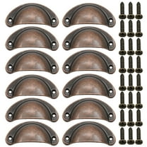 12 Pcs Antique Brass Drawer Pulls Handles Knobs, Classical Cup Handle Pull Kitchen Cupboard Cabinet Door Furniture Drawer, Hardware for Furniture Door Wardrobe