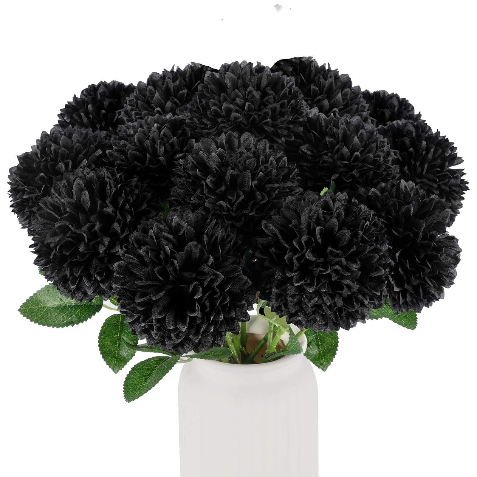 12 Pcs Artificial Chrysanthemums Flowers Ball Flowers, Fake Mums ...