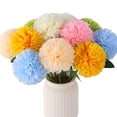 thumbnail image 1 of 12 Pcs Artificial Chrysanthemums Flowers Ball Flowers, Fake Mums Flowers White Silk Flowers for Spring Home Decor Indoor Floral Arrangement Table Centerpiece (12, White), 1 of 8