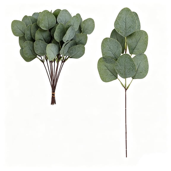 12 Bundles Artificial Eucalyptus Stems Fake Greenery Branches for Wedding Home Decor DIY Bouquets