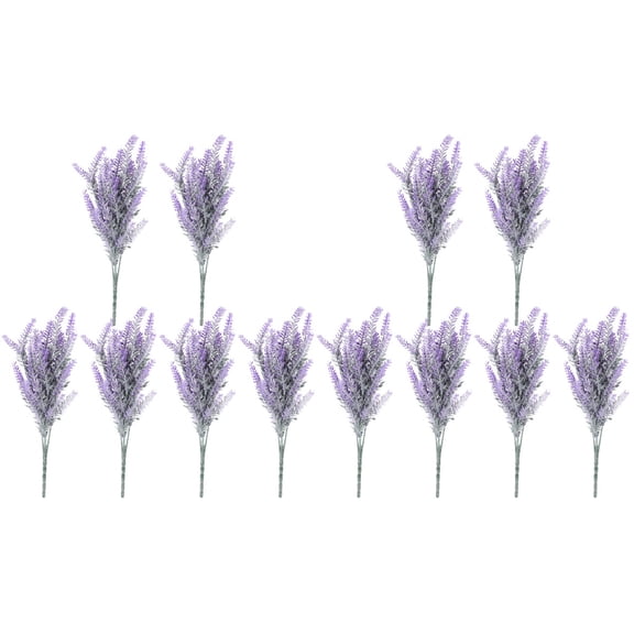 12 Pcs Artificial Lavender Home Decor Wedding Supplies Simulation Flower Purple Plastic