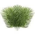 thumbnail image 1 of 12 Pcs Artificial Palm Leaves Tropical Plants Palm Fronds Faux Palm Leaves with Stem Fake Large Palm Leaves for Tropical Jungle Green Leaves Party Decorations, 1 of 5