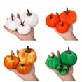 thumbnail image 1 of 12 Pcs Artificial Pumpkins Set Assorted Fake Velvet Pumpkin Foam Fabric Pumpkin Decor for Fall Home Party Halloween Table, 1 of 7