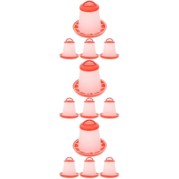 12 Pcs Automatic Chicken Feeding Troughs Practical Poultry Food Troughs Feeder