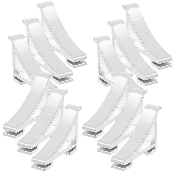 BESTYASH Bestyash Freezer Shelf Clip, Durable Metal Hook, Plated Silver, Easy Install 12Pcs