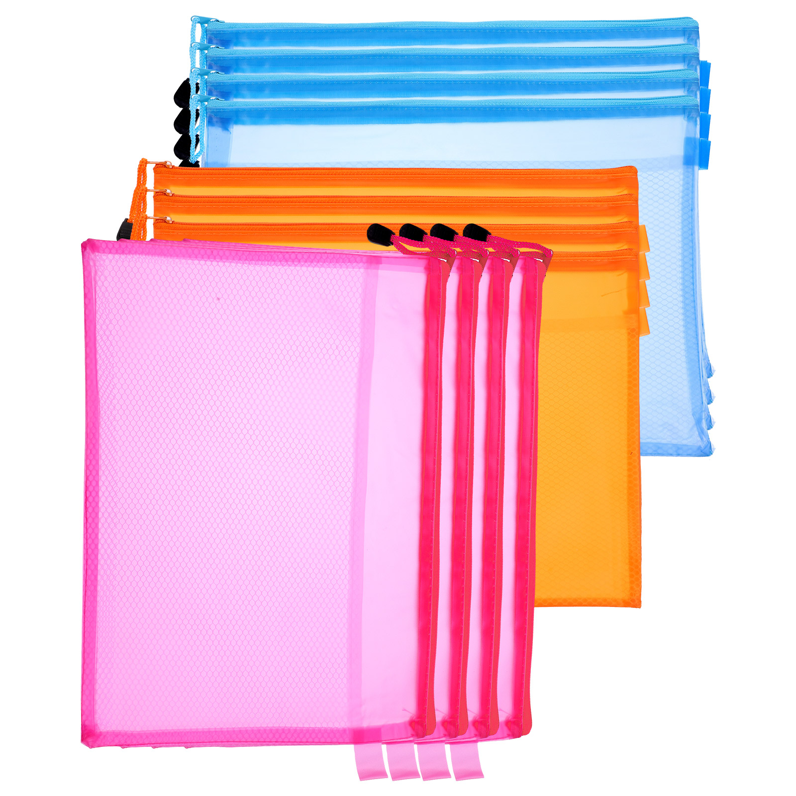 12 Pcs Bag Document Organizer Pouch Toothbrush Zipper File Pouches