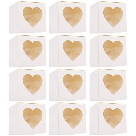 12 Pcs Baking Cake Box Cookie Containers Mini Muffins Boxes Pie White Paper