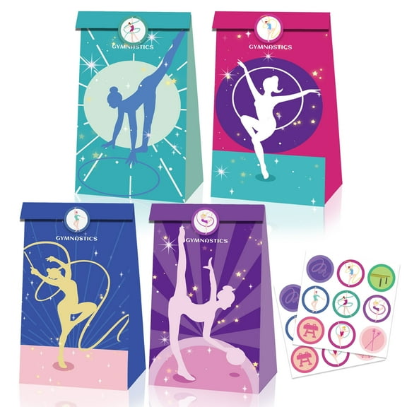 12 Pcs Gymnastics Party Bags Gymnastics Birthday Party Gift  Bags Gymnastics Goodie Bags Ballerina Goodie Bags Ballerina Gift Bags Ballerina Party Favors Bags